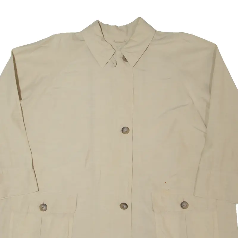 Dinomoda Womens Trench Coat Cream 90S Xl 2