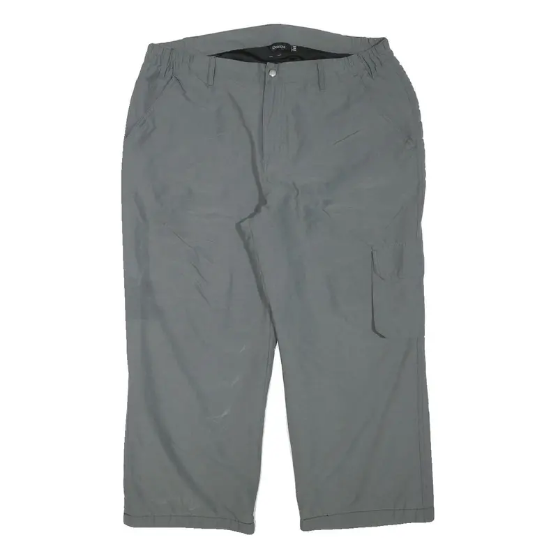 Disegna Mens Grey Polyester Blend Relaxed Straight Trousers W36 L25 Cargo 1