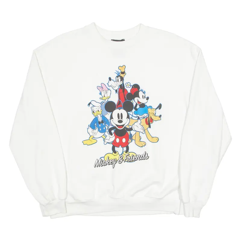 Disney Mens Sweatshirt White Crewneck L 1