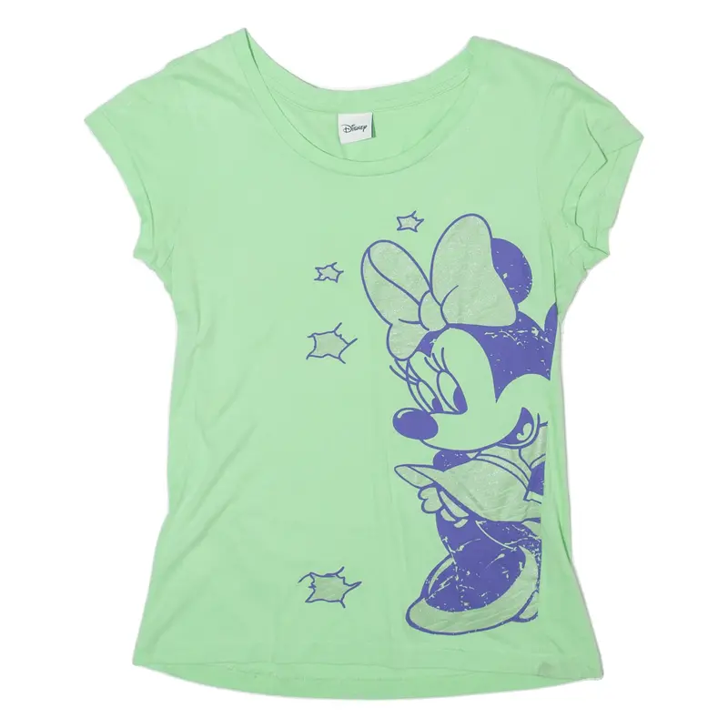 Disney Minnie Mouse Womens T-Shirt Green Xs 1
