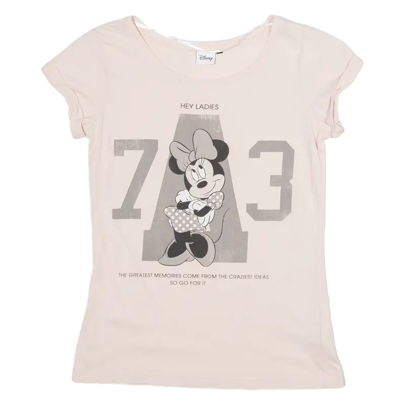 Disney Minnie Mouse Womens T-Shirt Pink S 1
