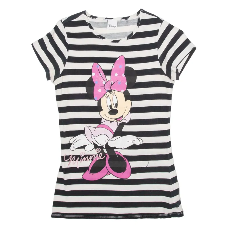 Disney Minnie Mouse Womens T-Shirt White Xxs 1