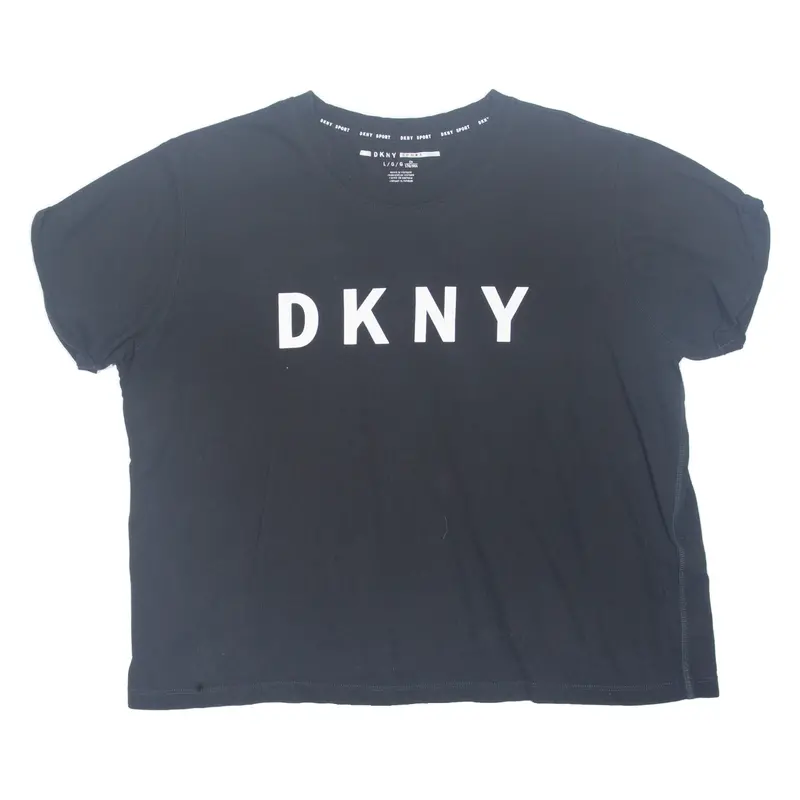 Dkny Cropped Womens T-Shirt Black L 1
