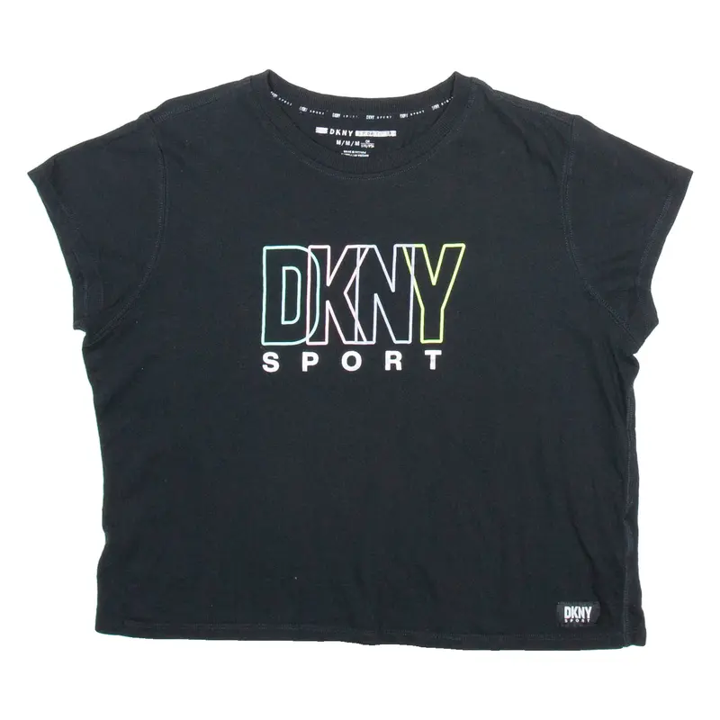 Dkny Cropped Womens T-Shirt Black M 1