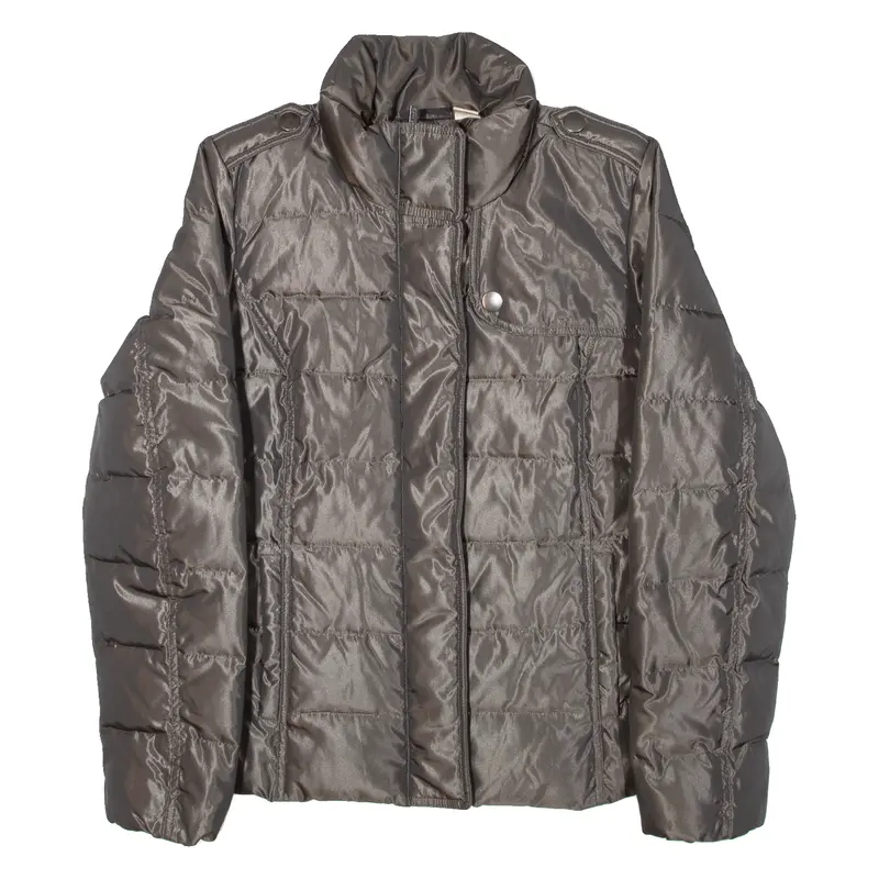 Dkny Insulated Womens Puffer Jacket Brown M 1