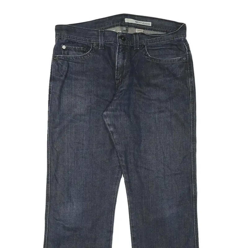Dkny Mens Jeans Blue Regular Straight Denim Medium W34 L30 Classic Cotton Blend 2