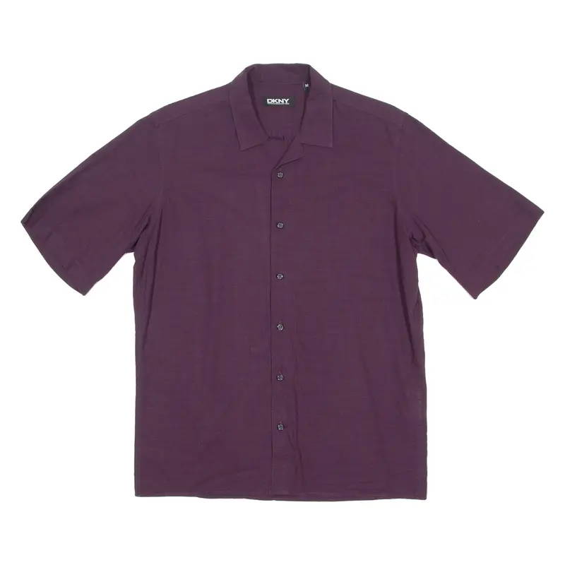 Dkny Mens Plain Shirt Purple M 1