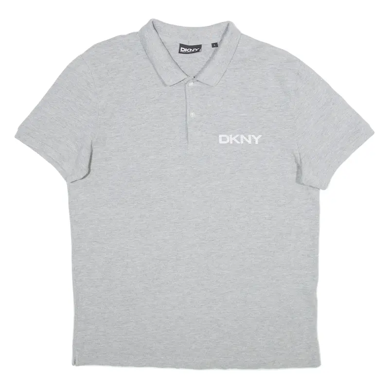 Dkny Mens Polo Shirt Grey L 1