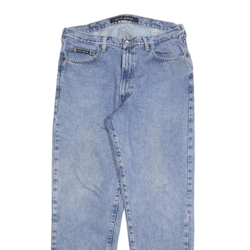 Dkny Mens Regular Fit Blue Denim Classic Jeans W34 L32 Zip Cotton Blend 2