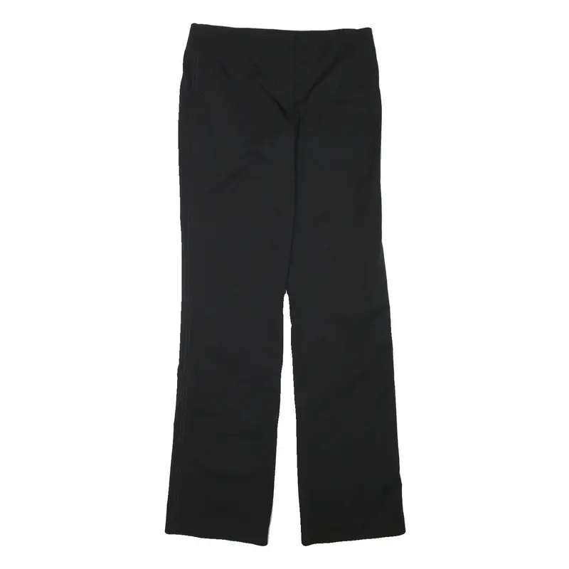 Dkny Womens Black Regular Fit Straight Leg Trousers W30 L32 Polyester Blend Zip 1