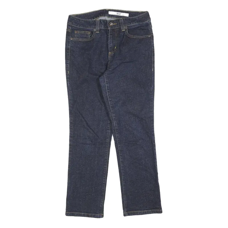 Dkny Womens Blue Regular Straight Denim Light W28 L26 Zip Cotton Blend Jeans 1