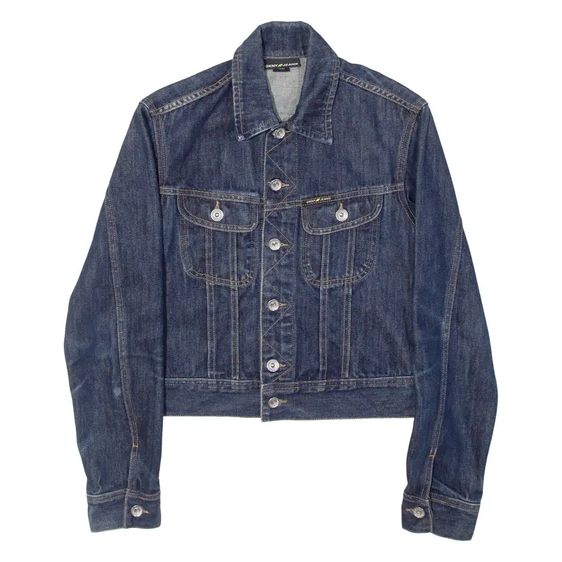 Dkny Womens Denim Jacket Blue S 1