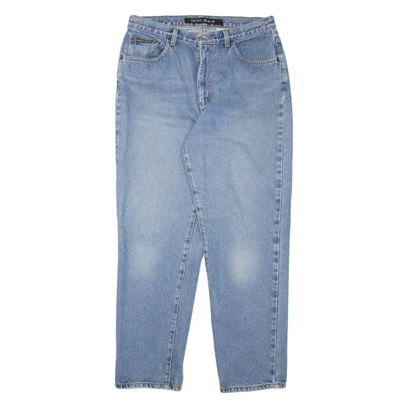 Dkny Womens Jeans Blue Regular Mom Stone Wash W30 L28 1