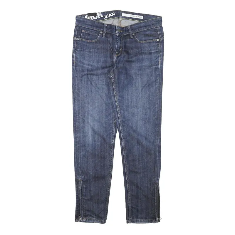 Dkny Womens Jeans Blue Slim Skinny Denim Medium W28 L27 Zip Closure 1
