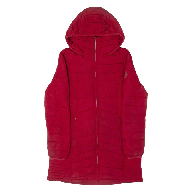Dkny Womens Puffer Coat Red Hooded S 1