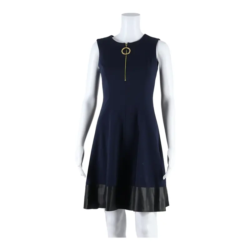Dkny Womens Skater Dress Blue Sleeveless Midi S 1