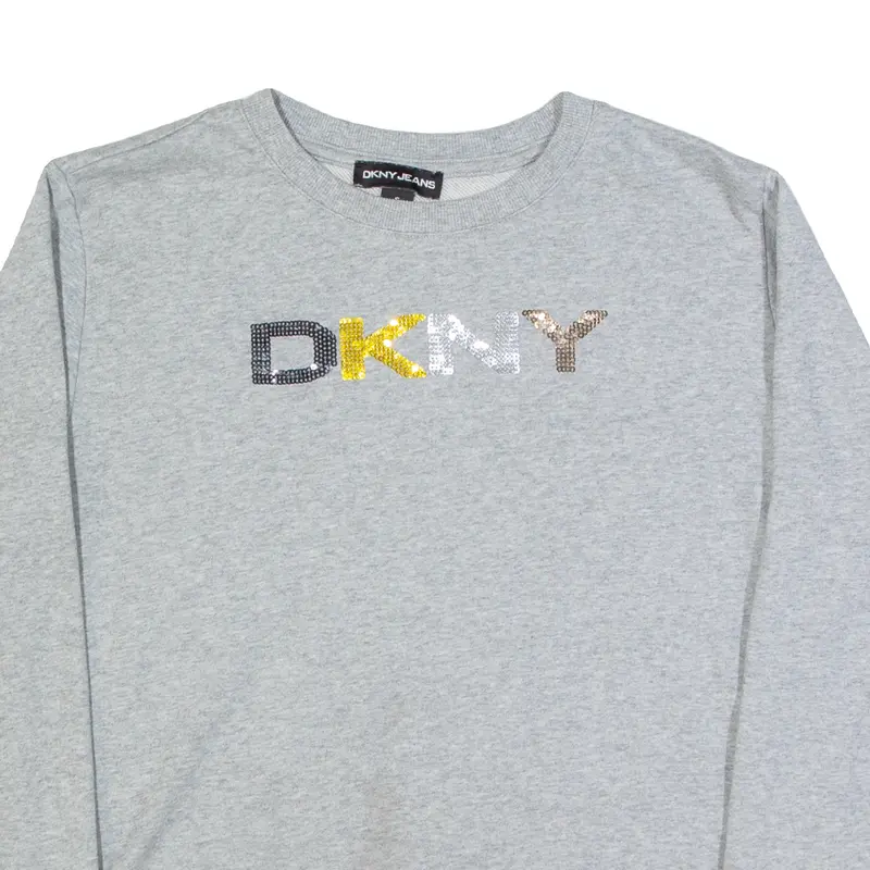 Dkny Womens Sweatshirt Grey S 2