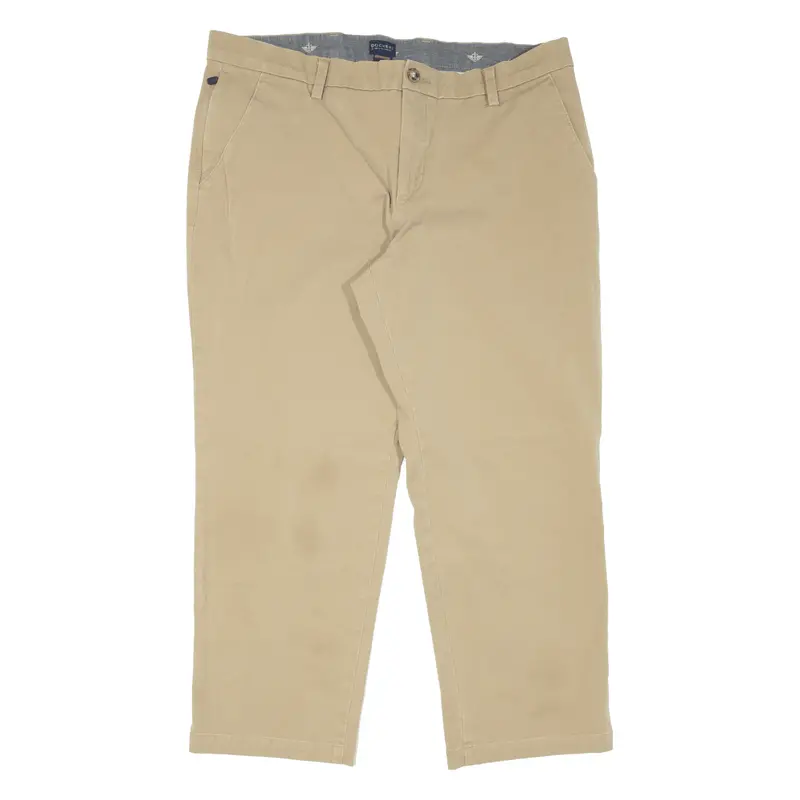 Dockers Khaki Mens Trousers Beige Regular Straight W38 L26 1