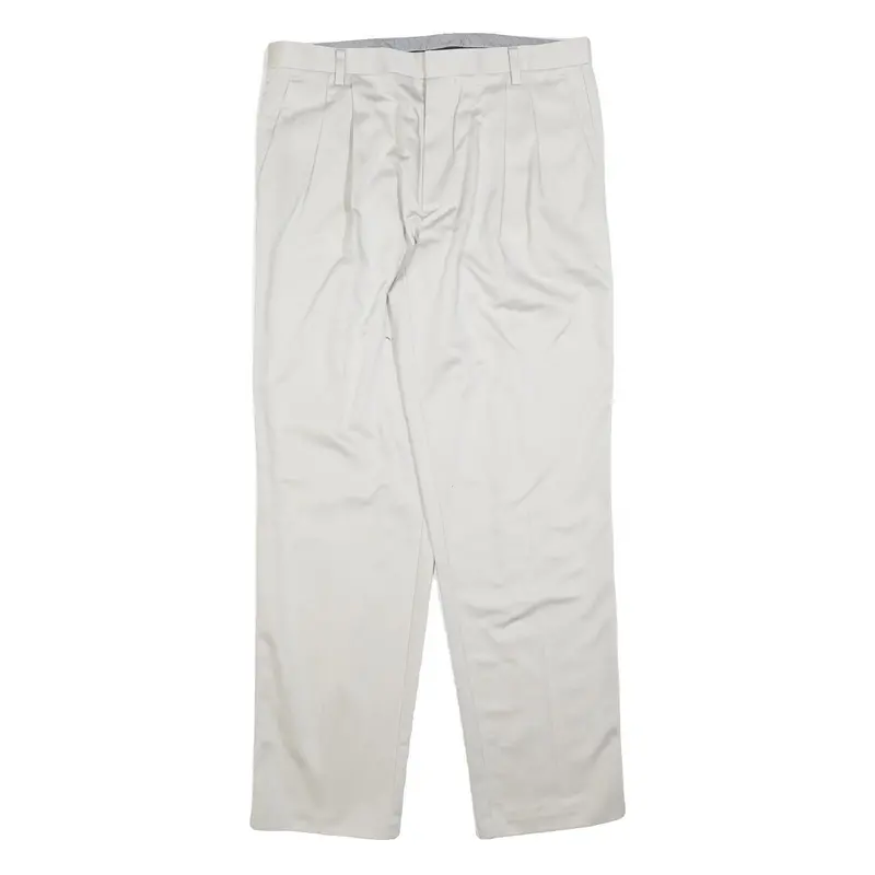 Dockers Mens Regular Fit Beige Cotton Blend Zip Trousers W36 L34 Classic 1