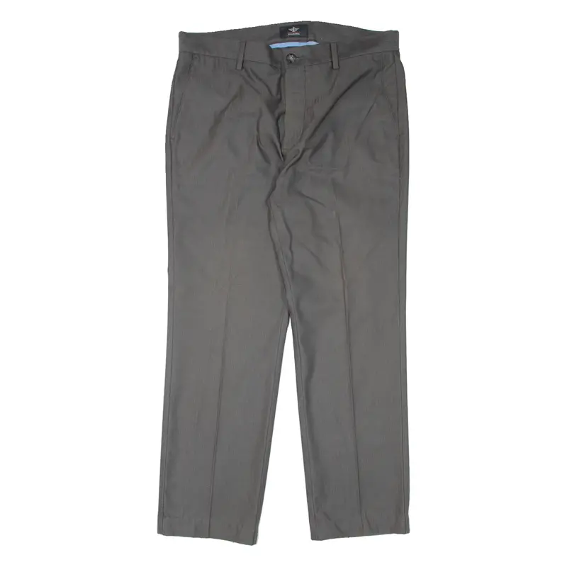 Dockers Pinstripe Mens Trousers Grey Regular Straight W34 L28 1