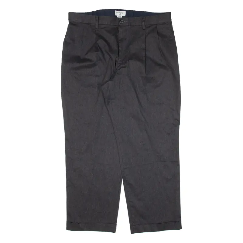 Dockers Pleated Mens Trousers Black Relaxed Straight W36 L29 1