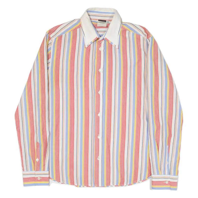 Dolce & Gabbana Mens Shirt Red Striped Long Sleeve Xl 1