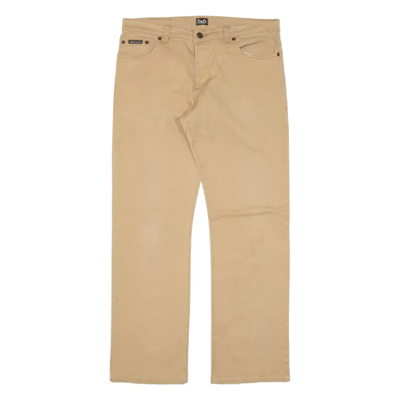 Dolce & Gabbana Mens Trousers Beige Regular Straight W35 L29 1