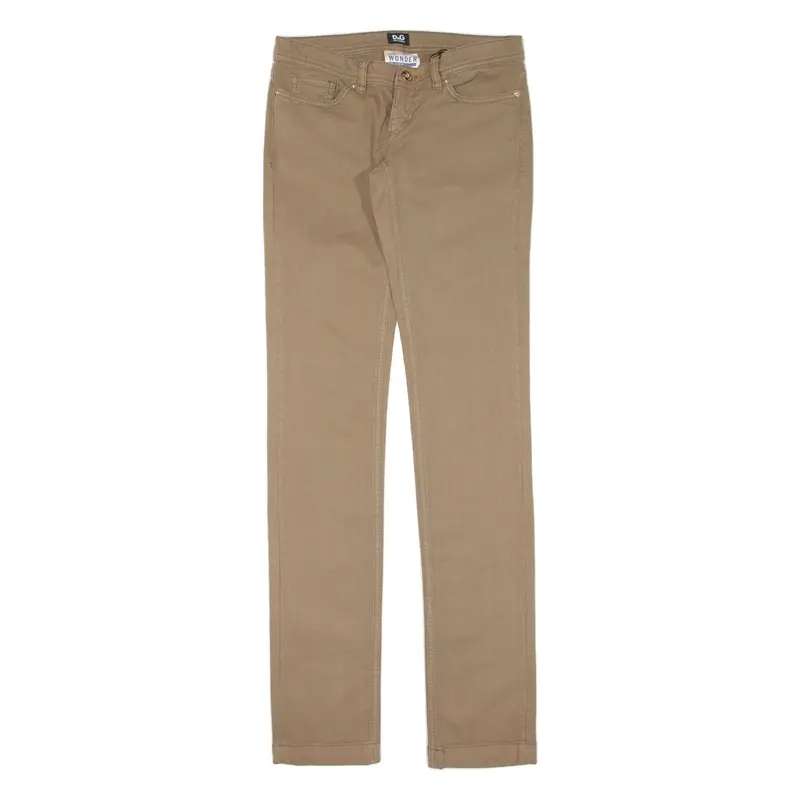 Dolce & Gabbana Very Low Waisted Womens Jeans Brown Slim Skinny W26 L34 1