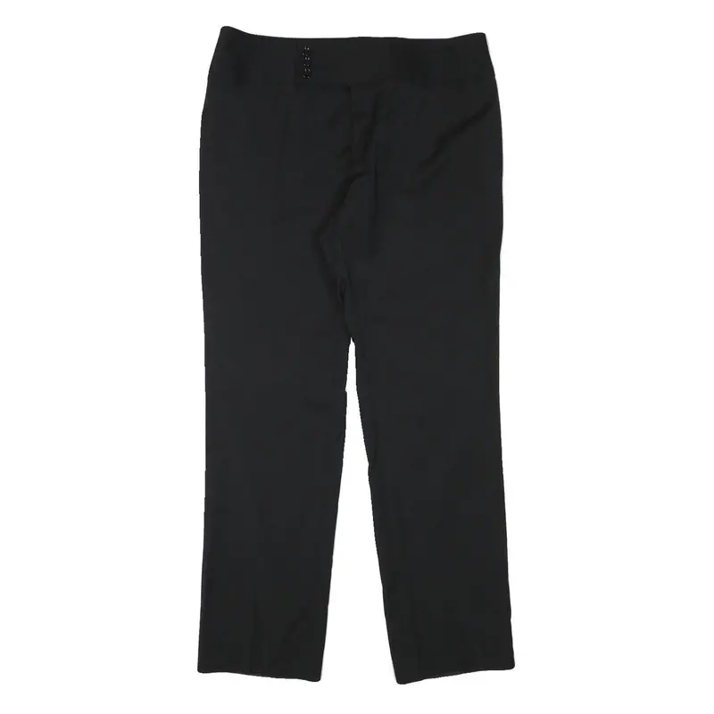 Dolce & Gabbana Womens Black Wool Blend Regular Fit Straight Leg Trousers W34 1