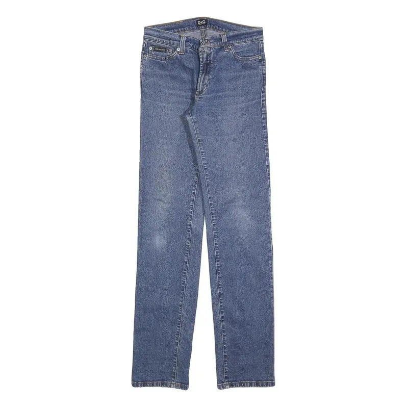 Dolce & Gabbana Womens Slim Blue Denim Jeans W29 L32 Stylish Cotton Blend Zip 1