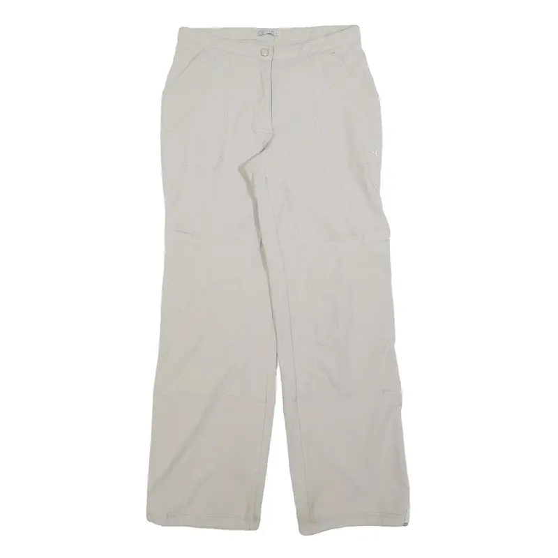 Domyos Womens Regular Beige Polyester Zip Trousers W28 L32 Casual Outdoor Wear 1