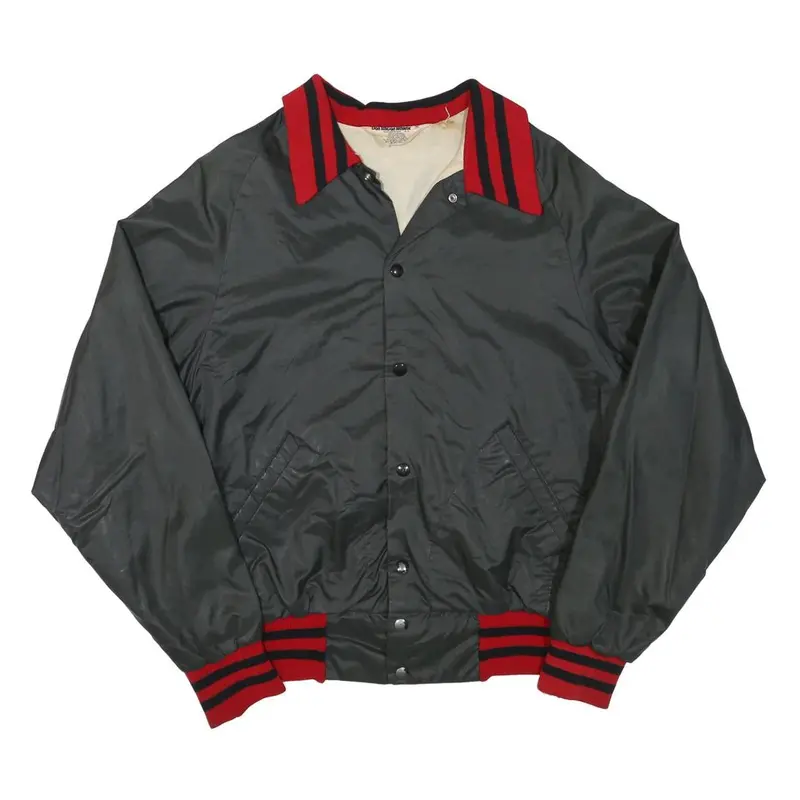 Don Allerson Mens Black & Red Protojays Shirt Jacket M Polyester Blend Plain 1