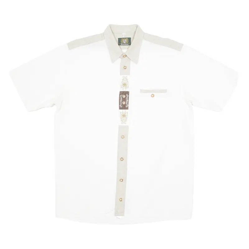 Drachen Mens Plain Shirt White 90S L 1