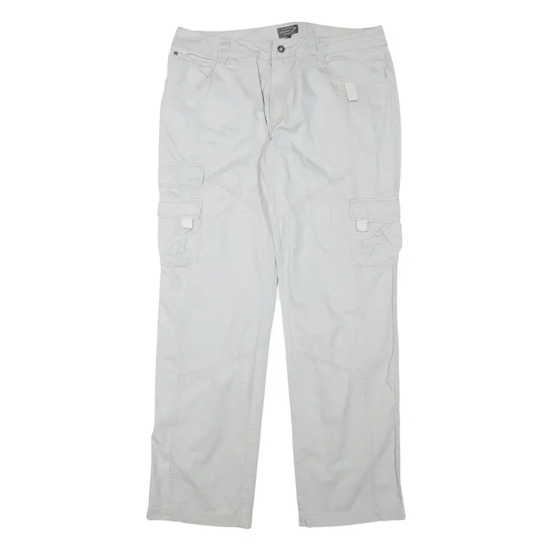 Driver Mens Cotton Blend Regular Light Grey Cargo Trousers W36 L33 Casual 1