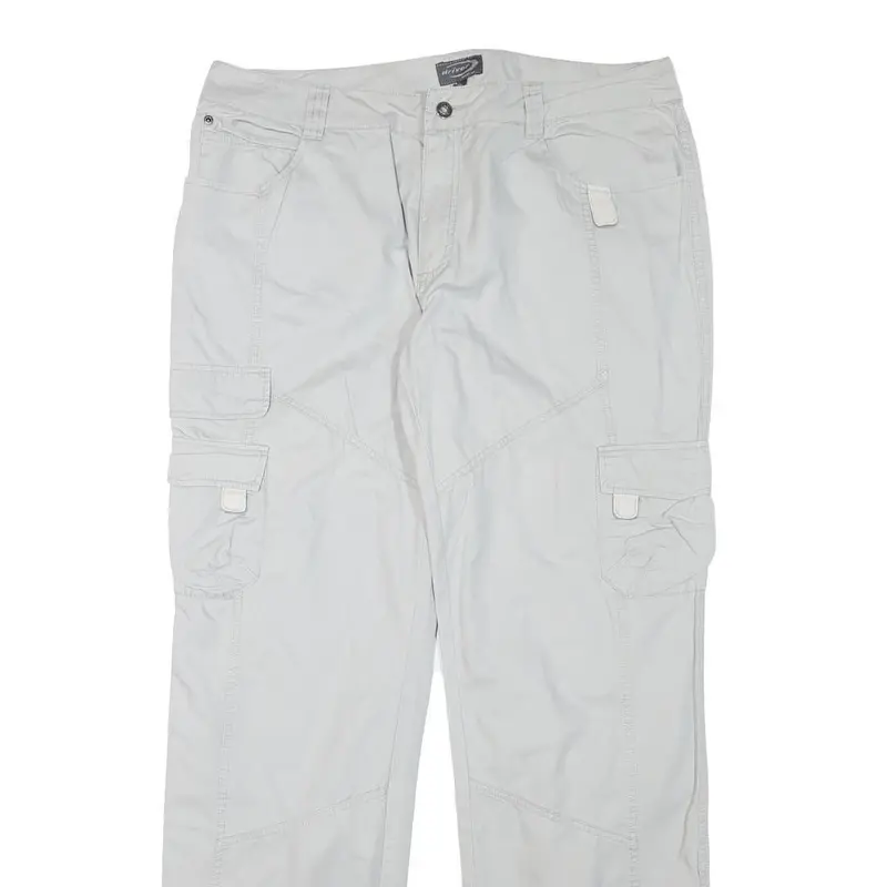 Driver Mens Cotton Blend Regular Light Grey Cargo Trousers W36 L33 Casual 2