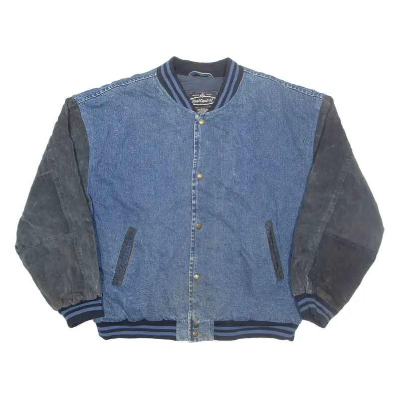 Dual Control Mens Bomber Jacket Blue Xl 1