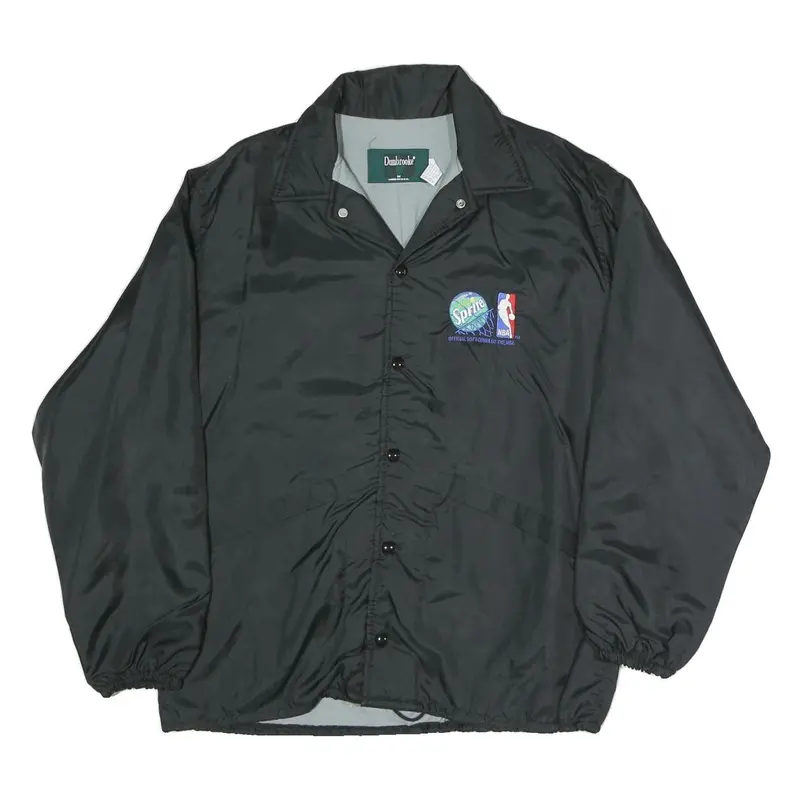 Dunbrooke Mens Black Nba Sprite Button Jacket M Polyester Blend Plain Basketball 1