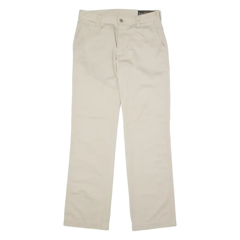Dunderdon Chino Mens Twill Trousers Beige Regular Straight W29 L32 1