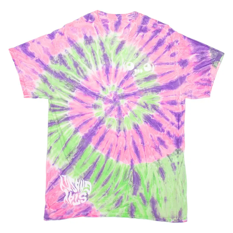 Dyenamite Stay Ghastly Womens Tie Dye T-Shirt Pink M 1