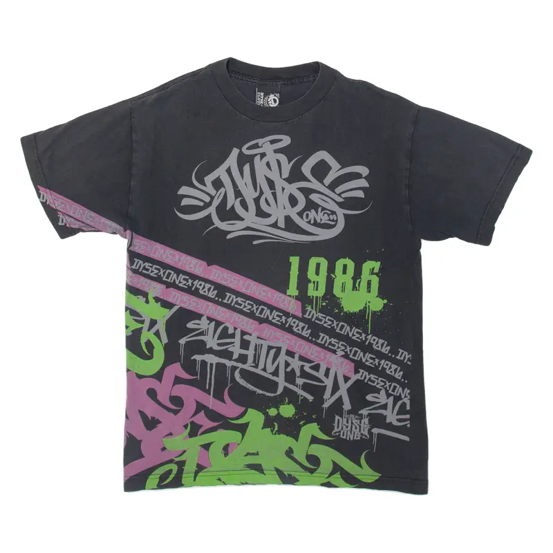 Dyse One Clothing Graffiti Mens T-Shirt Grey M 1