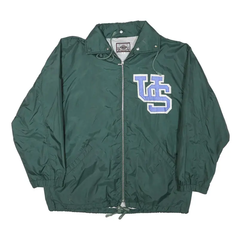 Eagle Force Mens Green University Team Varsity Zip Jacket M Polyester Blend 1