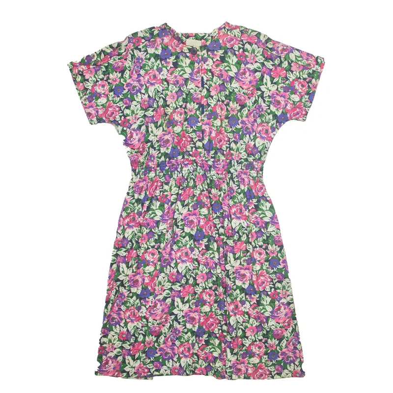 Easy Dressing Fashion Womens A-Line Dress Black 90S Floral Long L 1
