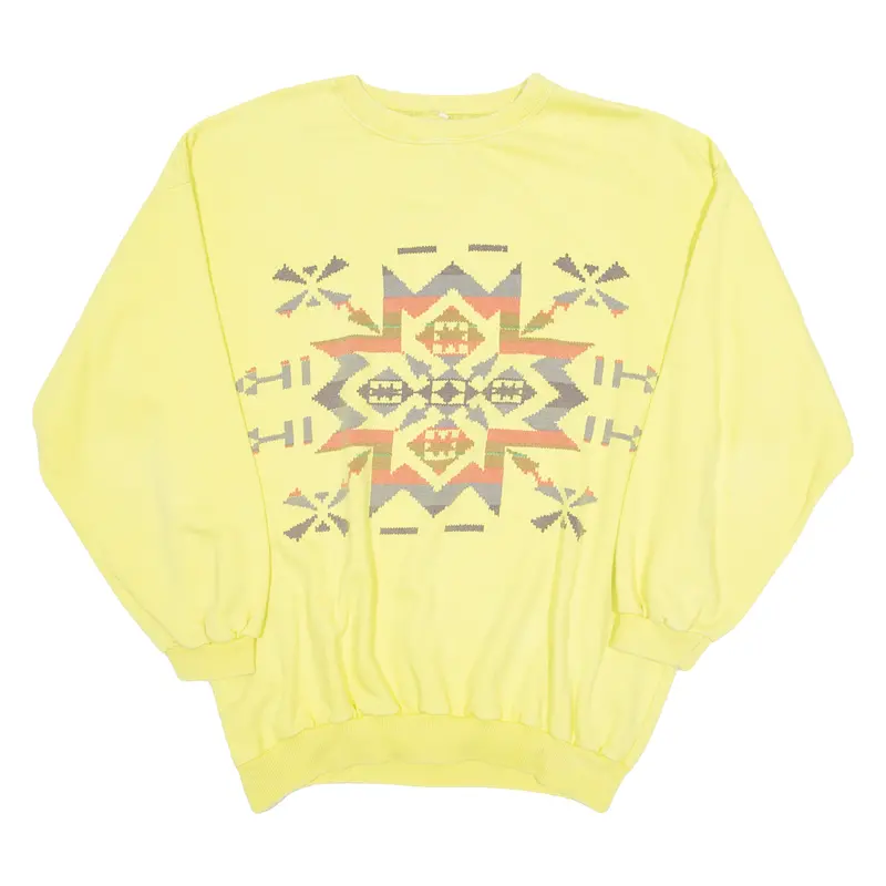 Edith Kumar Mens Sweatshirt Yellow Crew Neck M 1