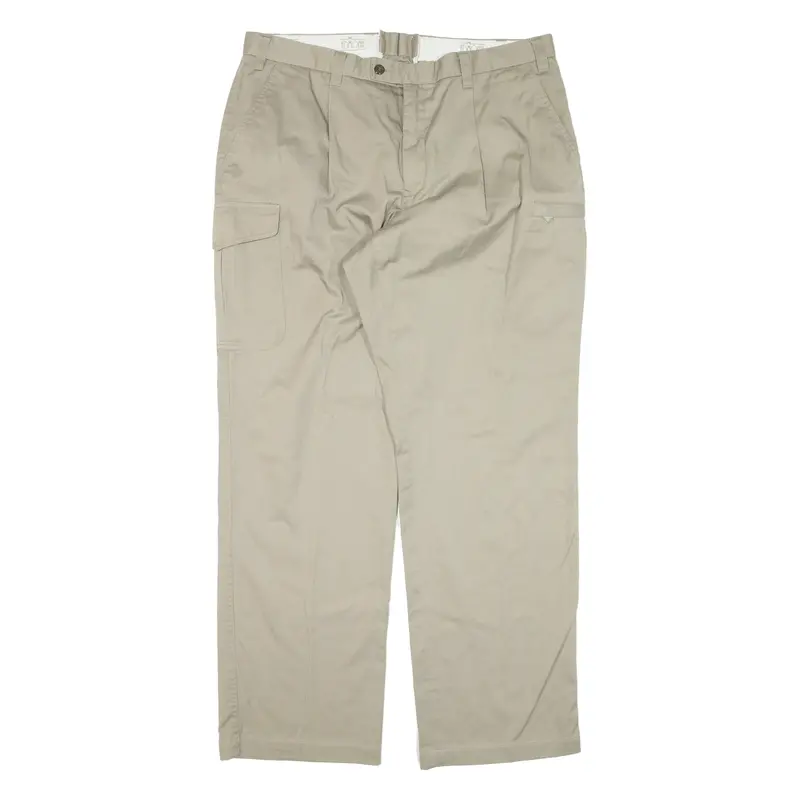 Edmonte Cargo Mens Trousers Beige Relaxed Straight W36 L32 1