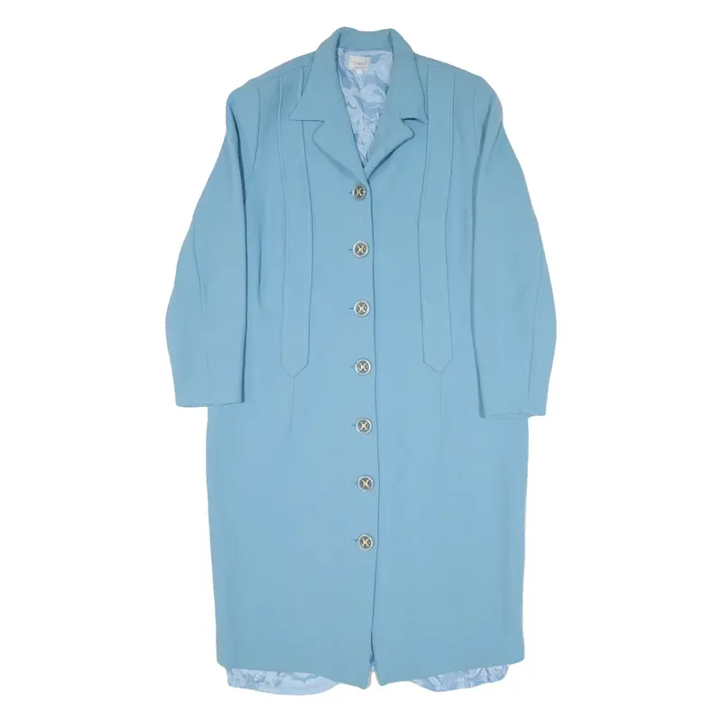 Edward Womens Overcoat Coat Blue Knit Xs 1