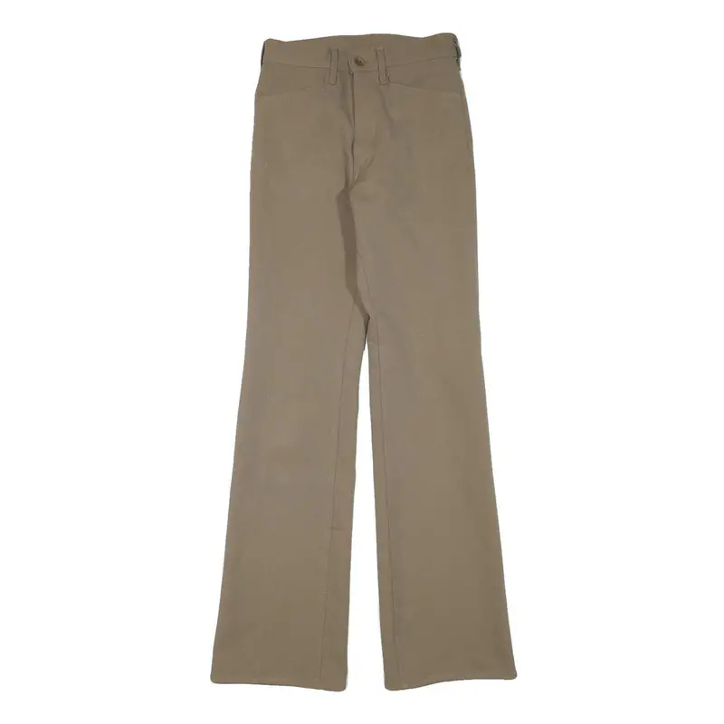 Edwin Womens Beige Polyester Blend Regular Flared Trousers W25 L32 Comfortable 1