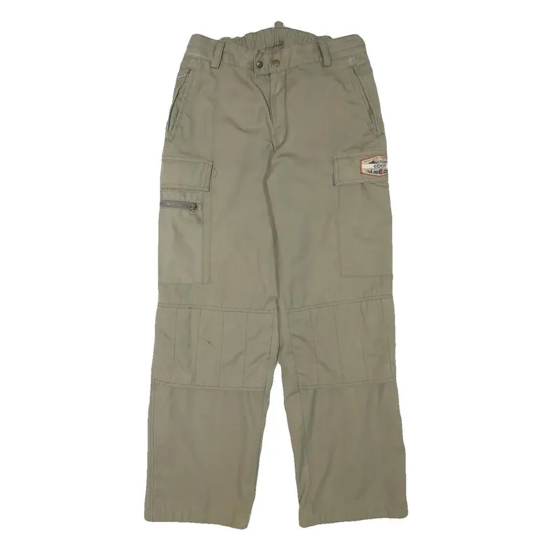 Eider Mens Relaxed Beige Cargo Trousers W28 L27 Cotton Blend Zip Casual Workwear 1