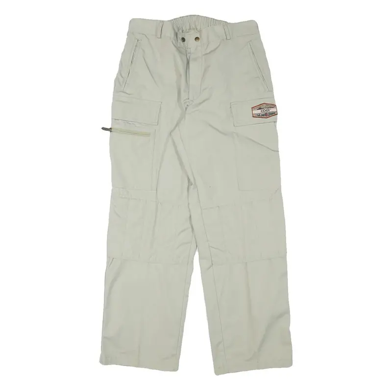 Eider Mens Relaxed Off White Polyester Blend Zip Trousers W30 L29 Outdoor Cargo 1