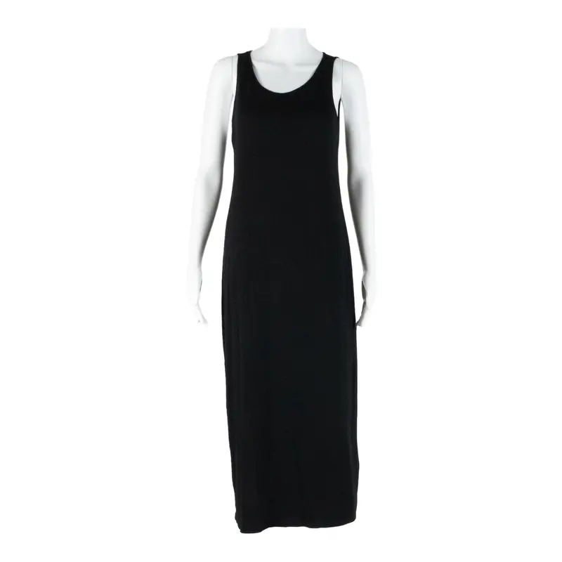 Eileen Fisher Womens Shift Dress Black Sleeveless Midi S 1