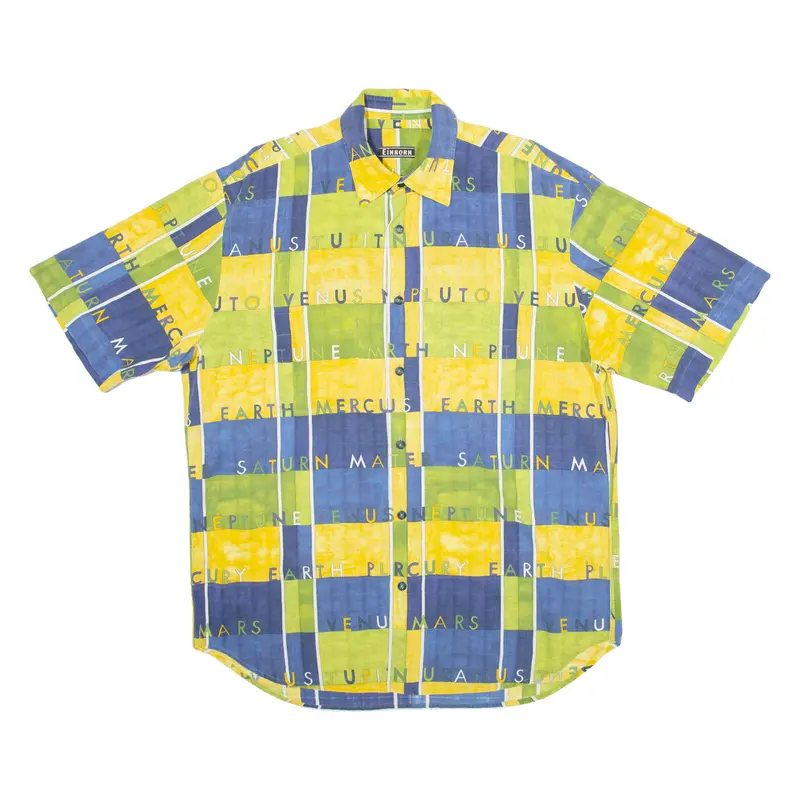 Ein Horn Planets Mens Plain Shirt Yellow L 1